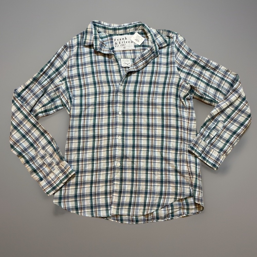 NWT Frank & Eileen BARRY Plaid Button-Down Shirt, XL